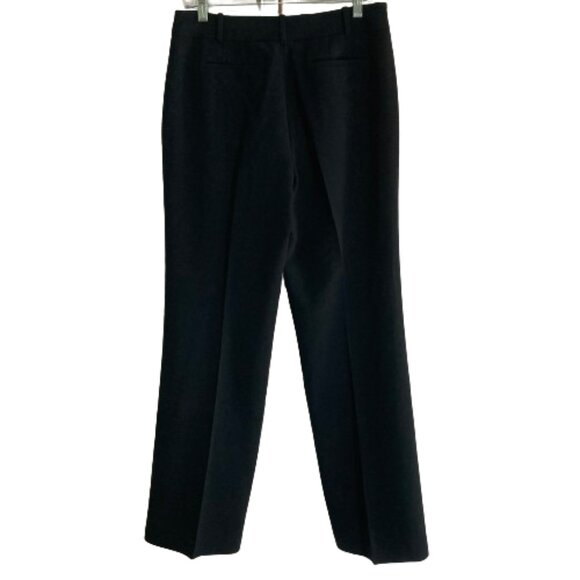 Ann Taylor Rich Black Trousers Career High Rise Lined, Wide Straight Legs, sz. 8 - Picture 2 of 10